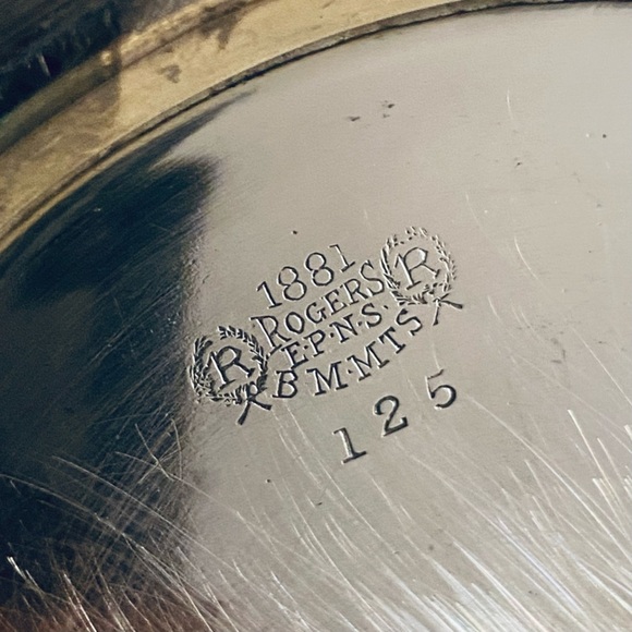 Elegant Silver Plated Decorative Plate. Vintage - Picture 5 of 7